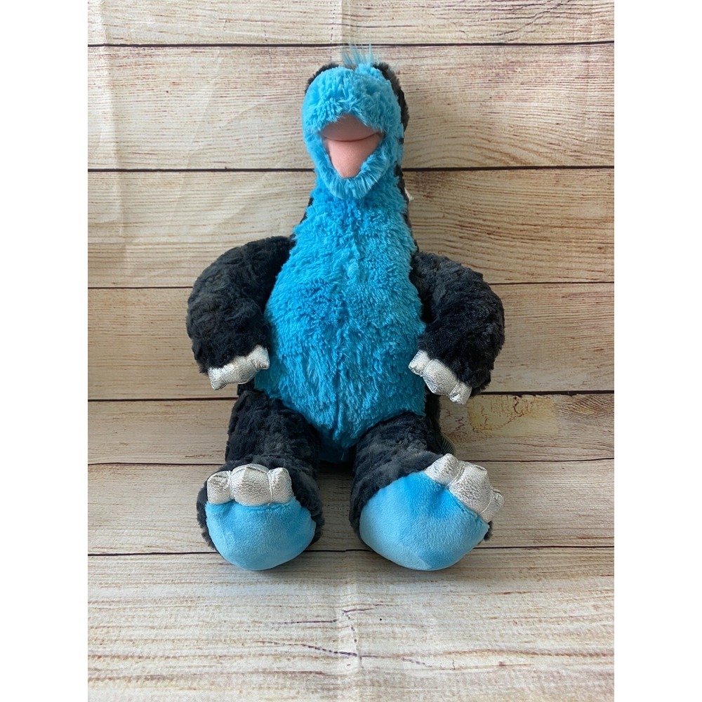 Build-A-Bear BAB Blue & Silver 17" Dinosaur Stegosaurus Plush Stuffed Animal Toy